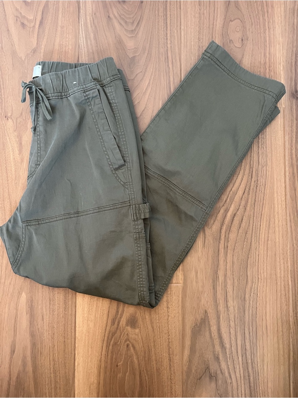 Men's Olive Green Casual Drawstring Pants